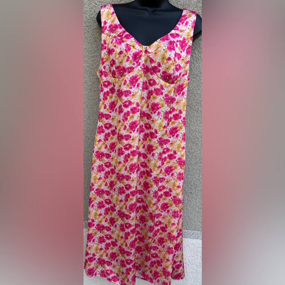 Forever 21 Pink Pleated Maxi Dress Size XL
